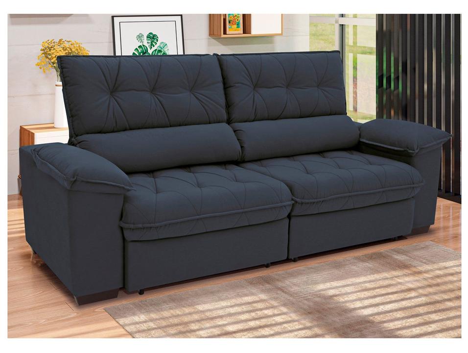 Sofá Retrátil Reclinável 4 Lugares Suede Hannover - 4