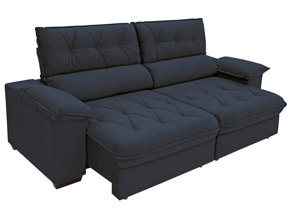 Sofá Retrátil Reclinável 4 Lugares Suede Hannover - 12