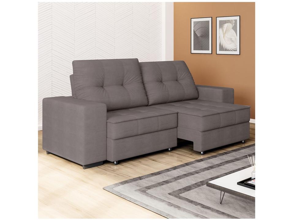 Sofá Retrátil Reclinável 4 Lugares Suede Moviment Artesano Linoforte - 4