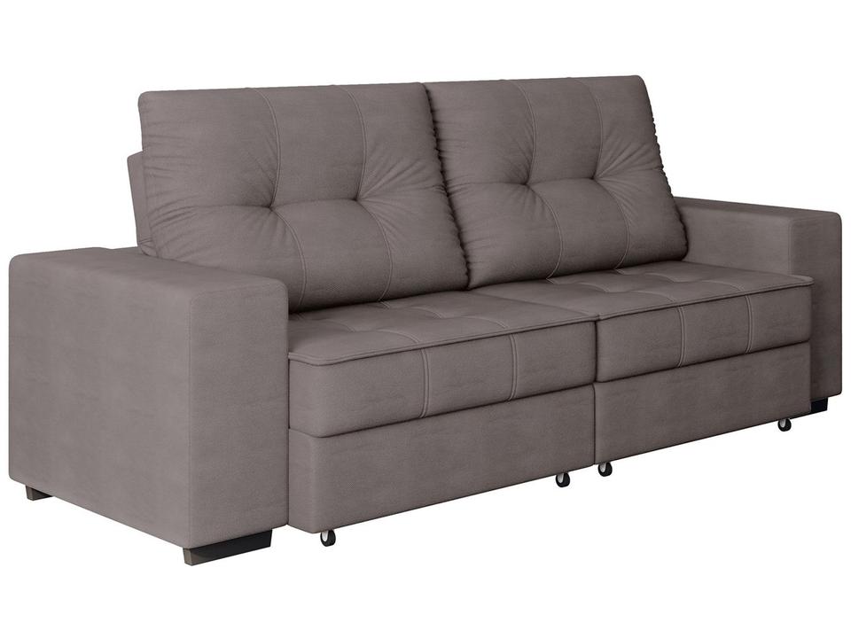Sofá Retrátil Reclinável 4 Lugares Suede Moviment Artesano Linoforte - 5