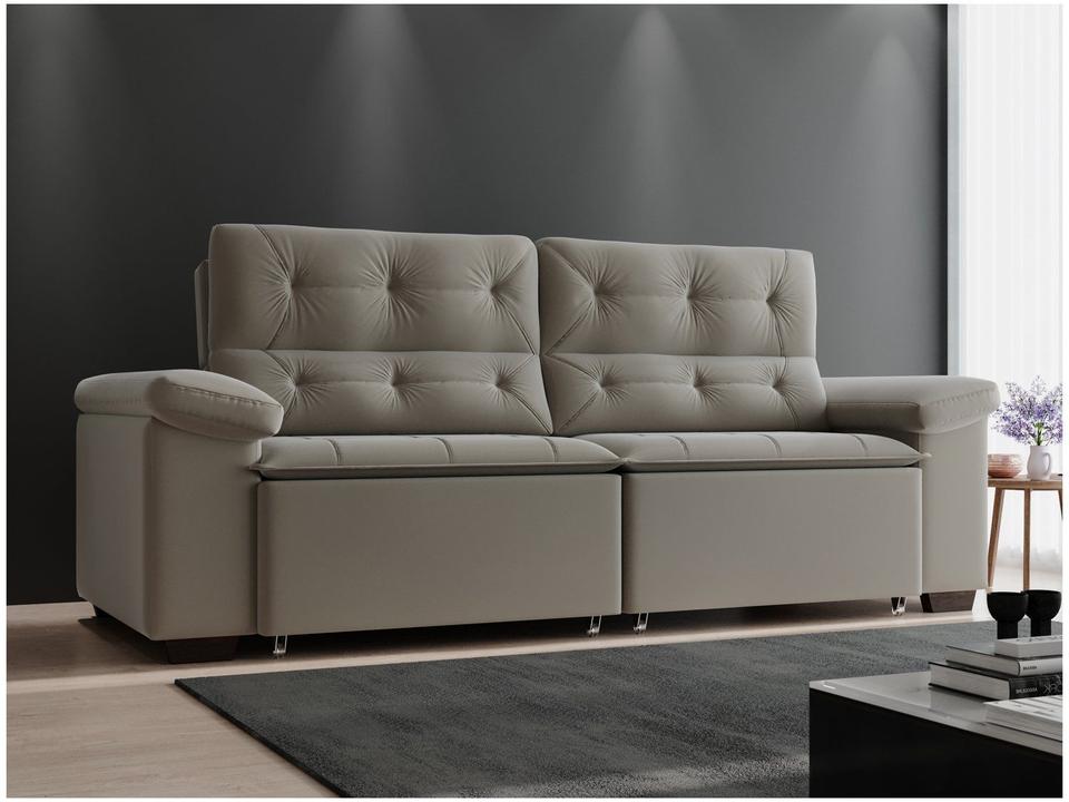 Sofá Retrátil Reclinável 4 Lugares Veludo Phormatta Costa Rica SMP - 5