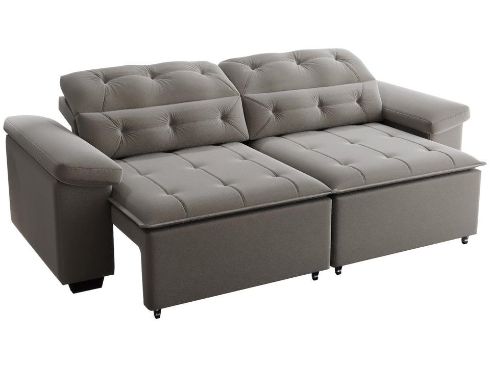 Sofá Retrátil Reclinável 4 Lugares Veludo Phormatta Costa Rica SMP - 4