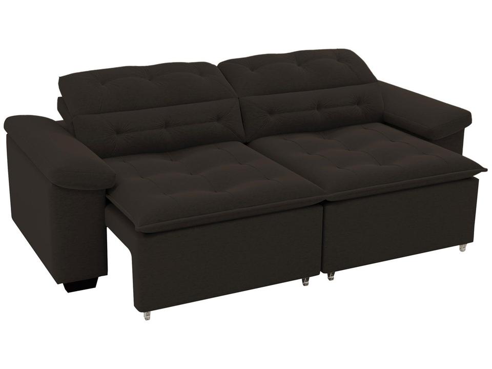 Sofá Retrátil Reclinável 4 Lugares Veludo Phormatta Costa Rica SMP - 4