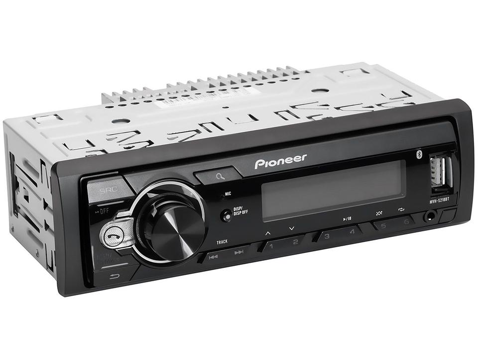 Som Automotivo Pioneer MP3 Player Rádio AM/FM - Bluetooth USB Auxiliar MVH-S218BT - 3