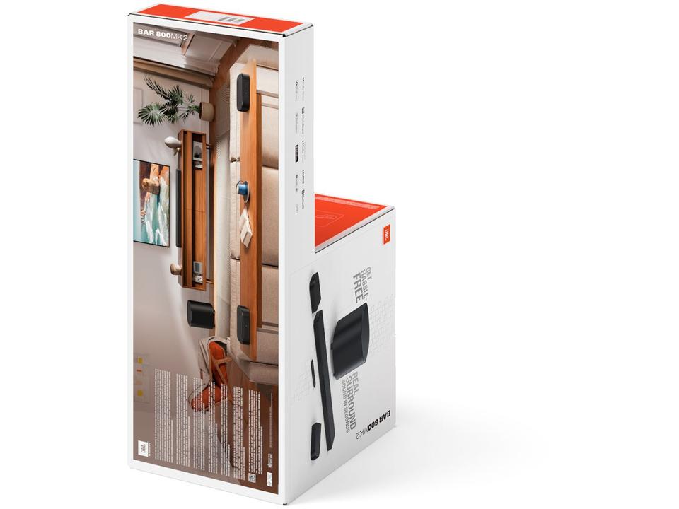 Soundbar JBL Bar Series 800MK2 5.1.2 Bluetooth com Subwoofer sem Fio 360W USB - 16