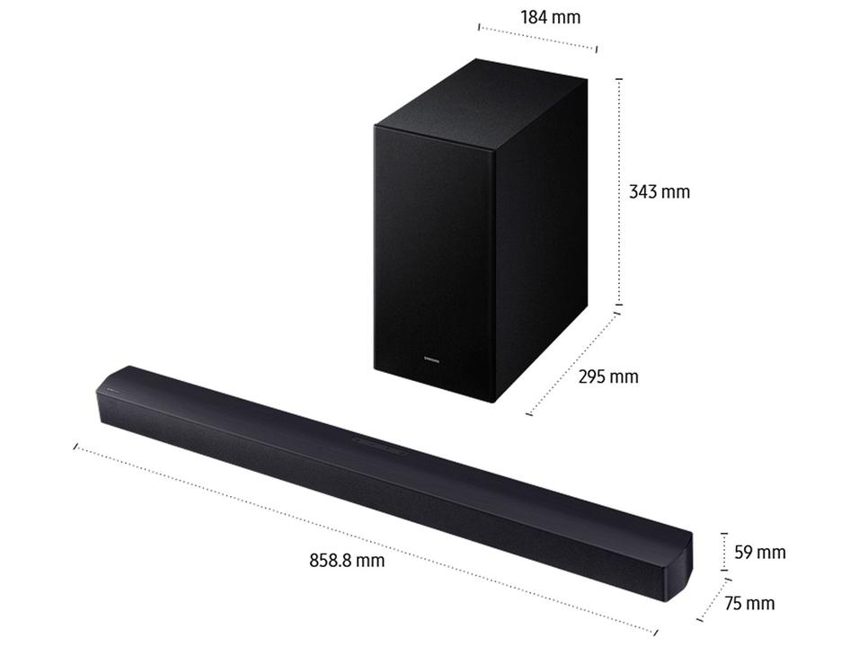 Soundbar Samsung HW-B450F 2.1 Canais Bluetooth com Subwoofer 300W Preto - 10