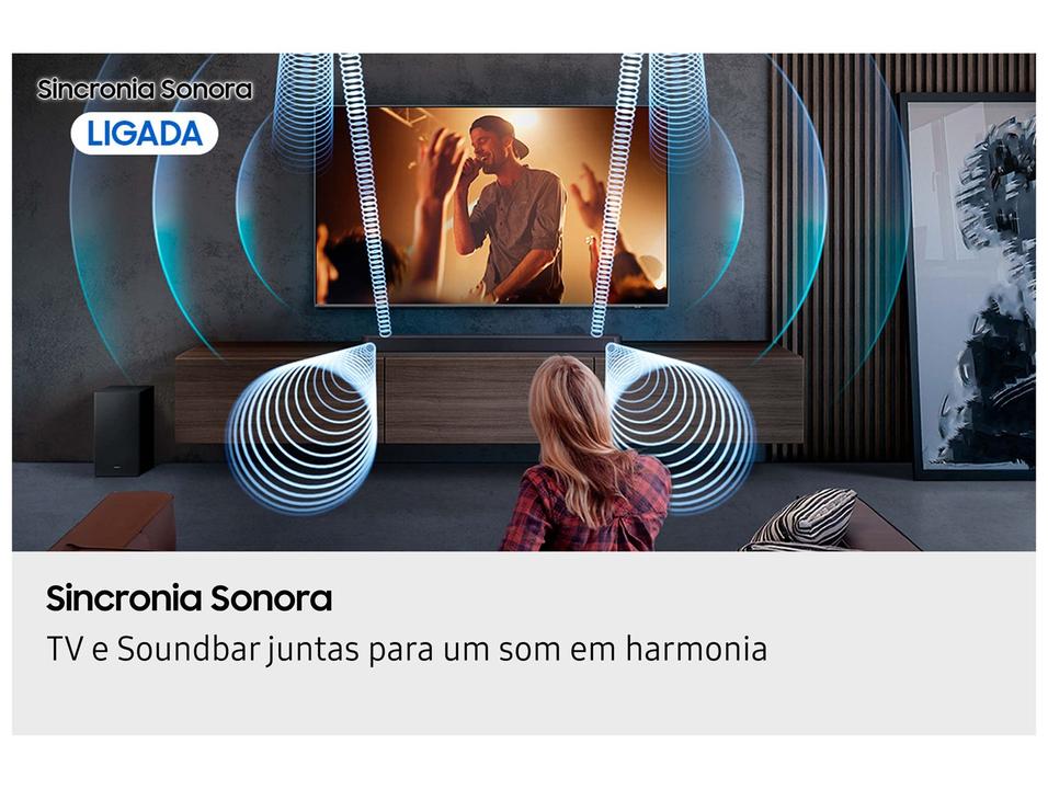 Soundbar Samsung HW-Q600F 3.1.2 Canais Bluetooth com Subwoofer 380W Preto - 3