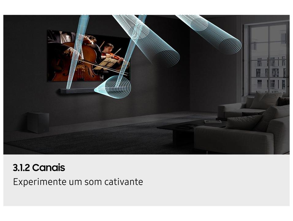 Soundbar Samsung HW-Q600H 3.1.2 Canais Wi-Fi Bluetooth com Subwoofer 380W Preto - 2
