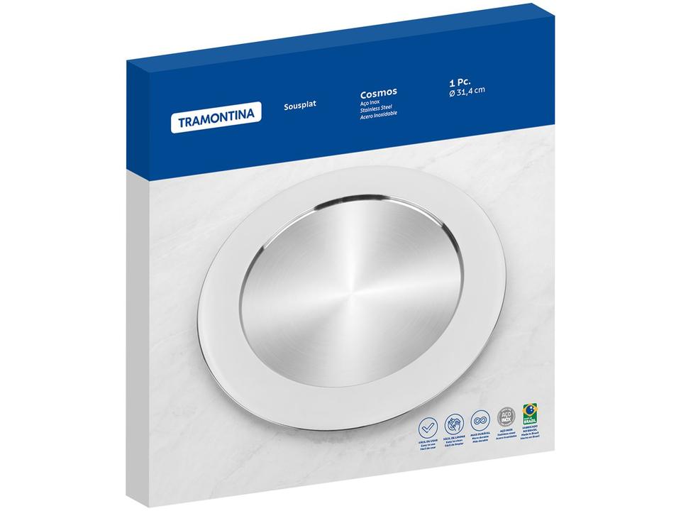 Sousplat Inox Redondo Tramontina - 3