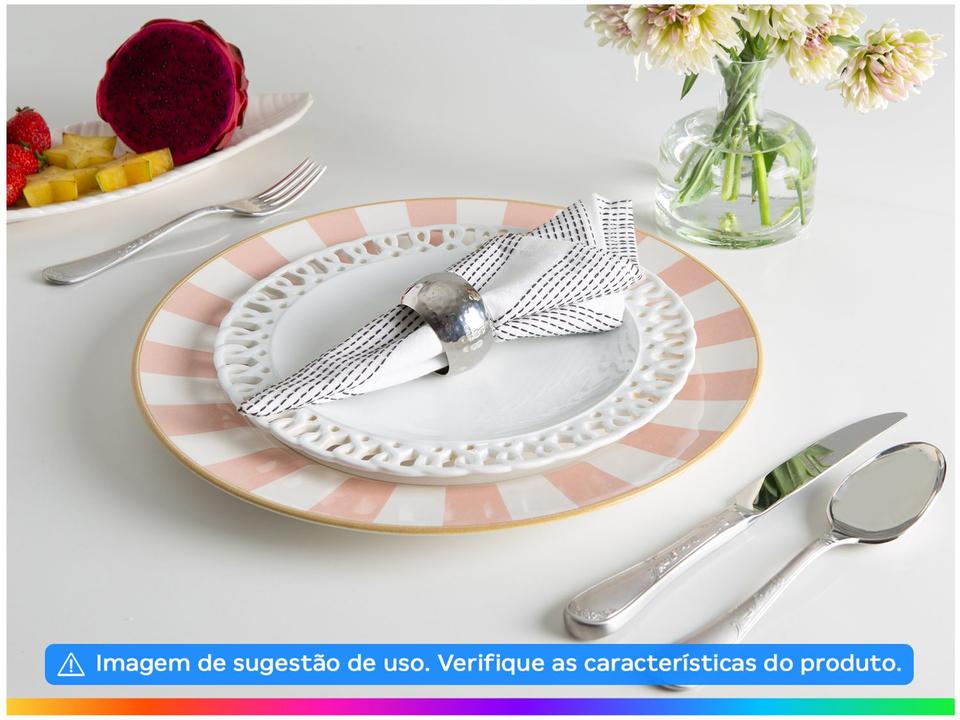 Sousplat Rosa 34cm Alleanza Stripe - 2