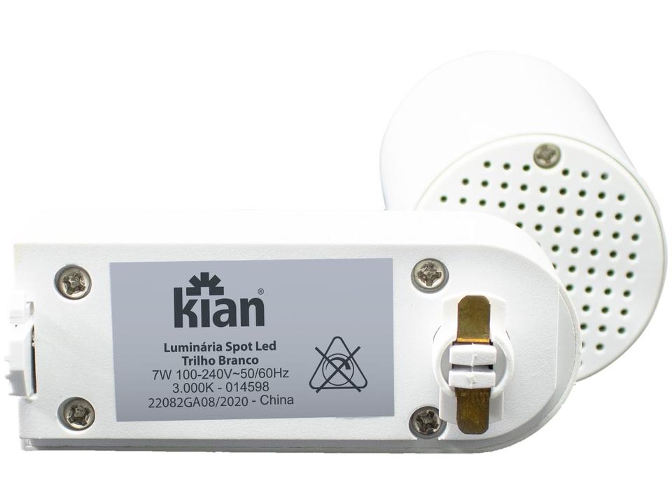 Spot de LED de Trilho de Sobrepor Redondo Branca - Kian 7W - 3