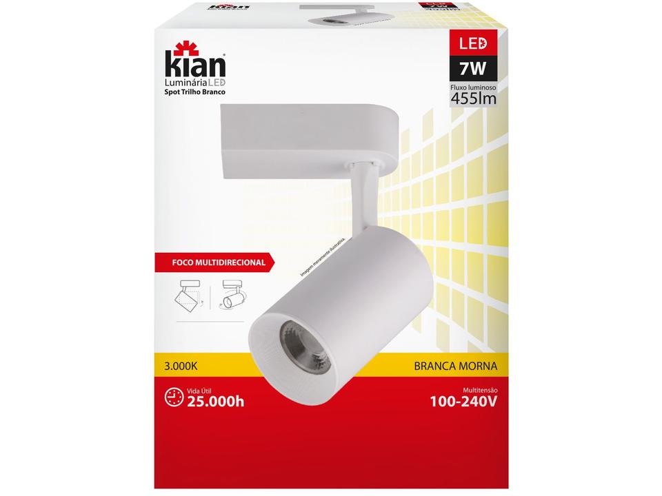 Spot de LED de Trilho de Sobrepor Redondo Branca - 4