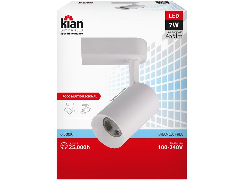 Spot de LED de Trilho de Sobrepor Redondo Branca - 4