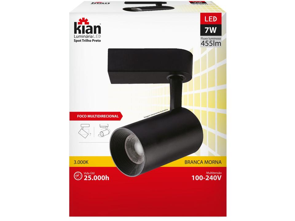 Spot de LED de Trilho de Sobrepor Redondo Branca - 4