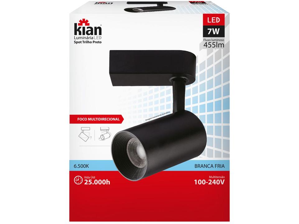 Spot de LED de Trilho de Sobrepor Redondo Branca - 4