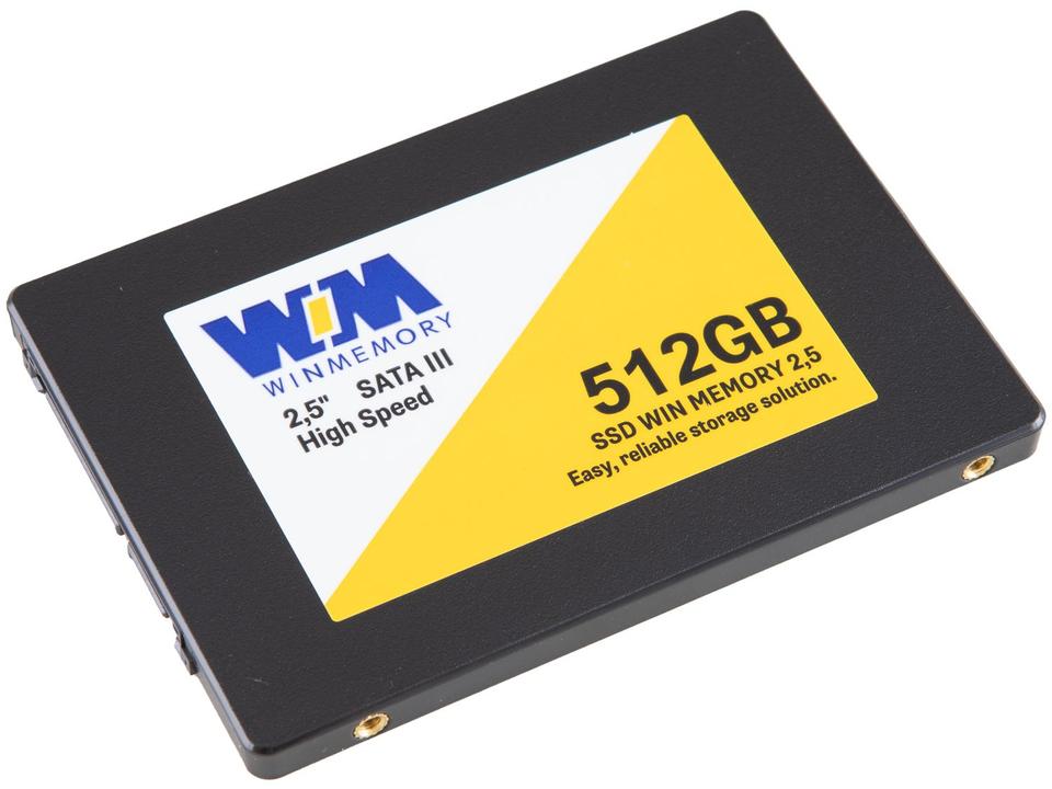 SSD 512GB WIN MEMORY SATA 2,5” Leitura 560MB/s Gravação 540MB/s SWR512G - 2