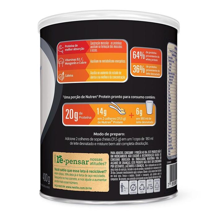 Suplemento Alimentar Adulto Nutren Baunilha Protein Zero 400g - 3