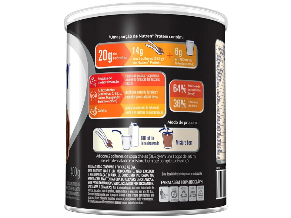 Suplemento Alimentar Adulto Nutren Chocolate Protein Zero 400g - 3