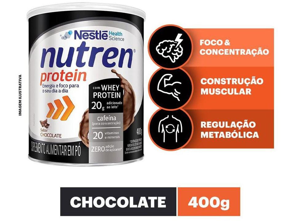 Suplemento Alimentar Adulto Nutren Chocolate Protein Zero 400g - 5