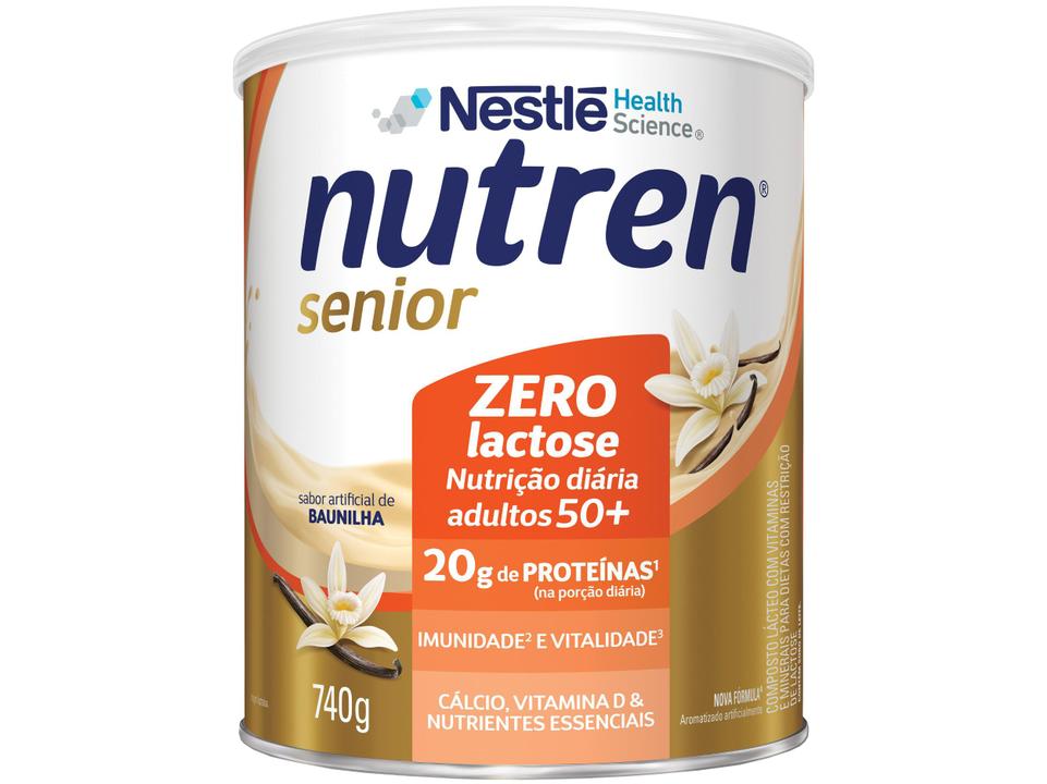 Suplemento Alimentar Adulto Nutren Senior - Sem Sabor Zero Açúcar sem Lactose 740g