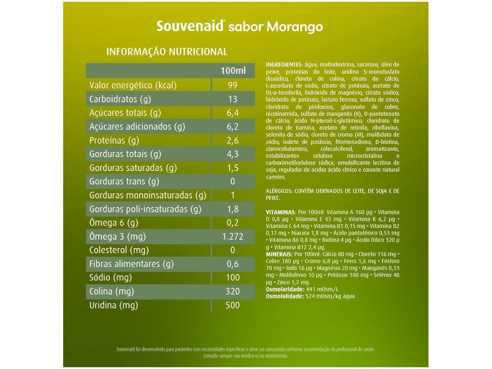 Suplemento Alimentar Adulto Souvenaid Morango - 5