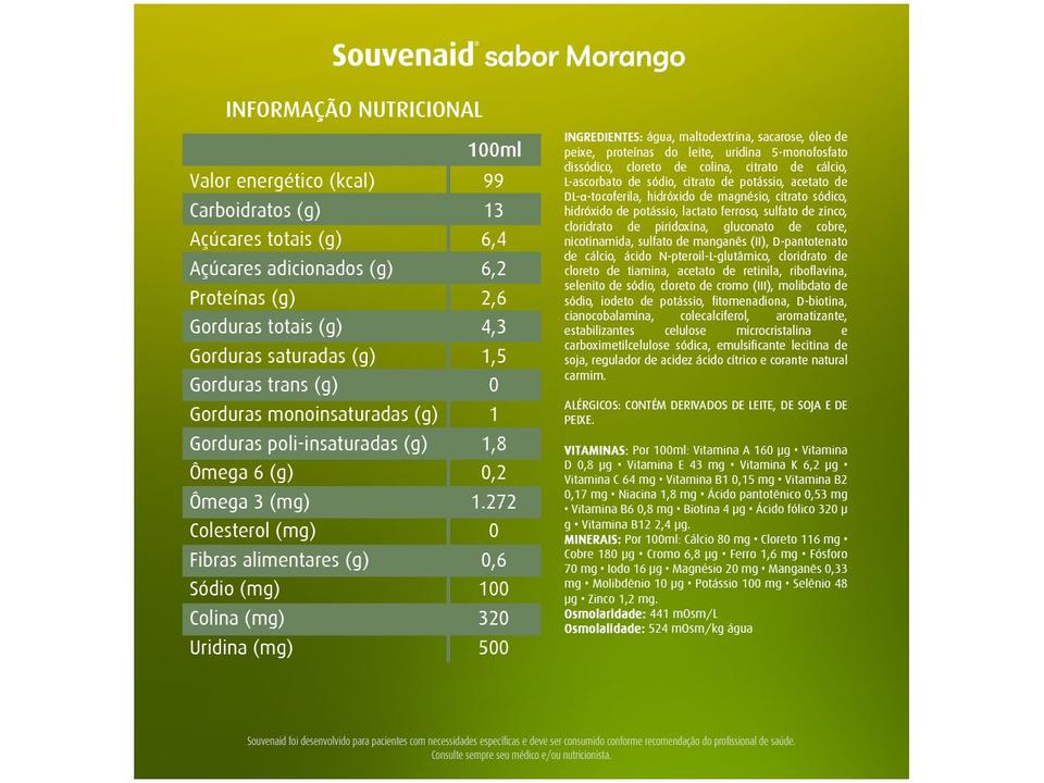 Suplemento Alimentar Adulto Souvenaid Morango - 5
