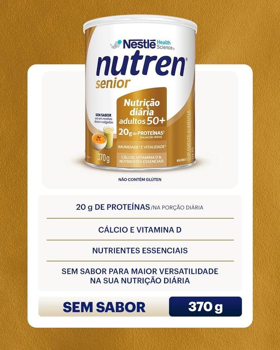 Suplemento Alimentar Nutren Senior sem Sabor - 370g - 1