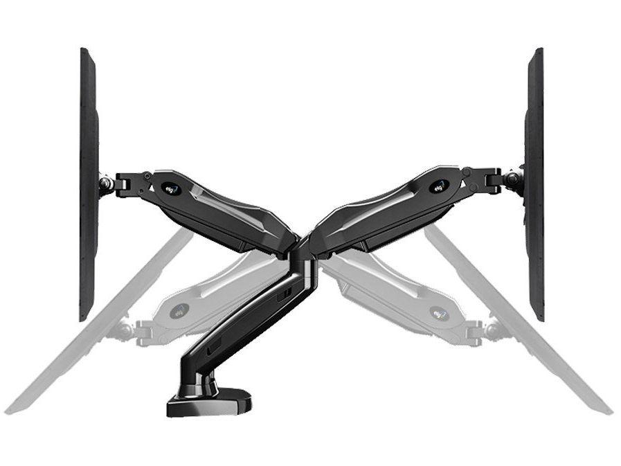 Suporte Ergonômico Articulado de Mesa com Pistão a Gás para 2 Monitores de 17” a 35” F160N - 2