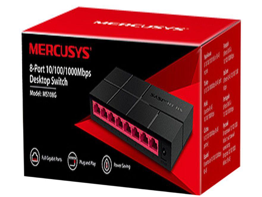 Switch 8 Portas Mercusys MS108G 10/100Mbps - 2