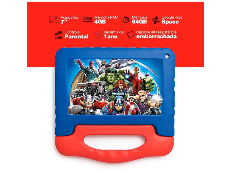 Tablet Infantil Multilaser NB417 4GB RAM 64GB 7" Android Wi-Fi 4G - 1