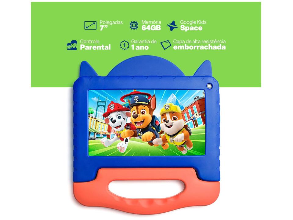 Tablet Infantil Multilaser NB421 4GB RAM 64GB 7" Android Wi-Fi 4G - 1