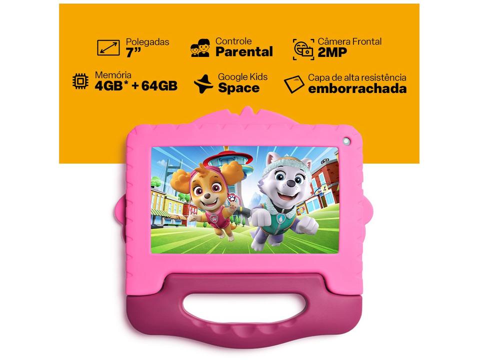 Tablet Infantil Multilaser NB422 4GB RAM 64GB 7" Android Wi-Fi 4G - 1