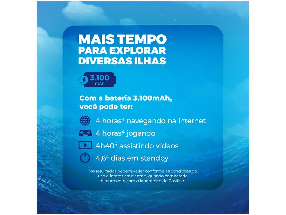 Tablet Infantil Positivo Vision Tab Moana com Capa e Bolsa 3GB RAM 64GB 7" Android 14 Go Wi-Fi - 11