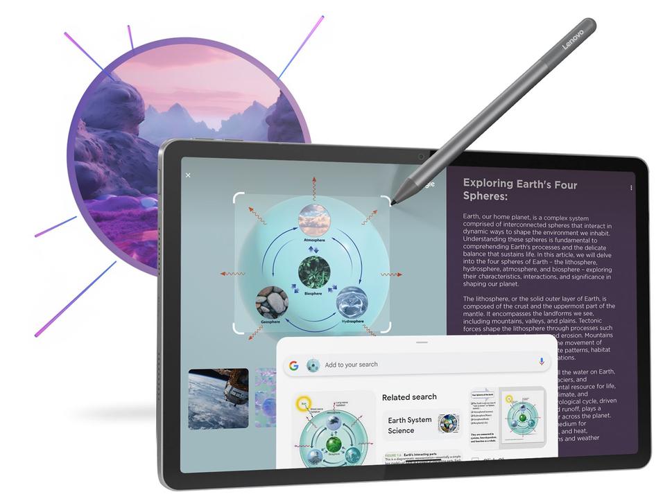 Tablet Lenovo Idea Tab com Capa Teclado e Caneta 8GB RAM 128GB 11" Android 15 MediaTek Dimensity 6300 Wi-Fi - 8