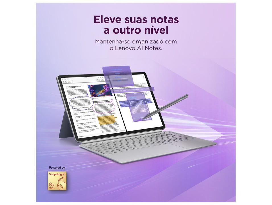 Tablet Lenovo Idea Tab Pro Gen 2 com Caneta e Capa com Teclado 8GB RAM 256GB 13" Android 16 Qualcomm Snapdragon 8s Wi-Fi - 4