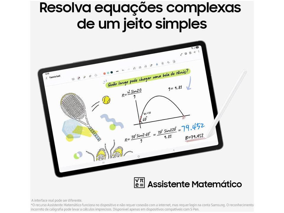 Tablet Samsung Galaxy Tab S10 FE com Capa e Caneta S Pen 8GB RAM 128GB 10,9" Android 15 Exynos 1580 Wi-Fi - 4