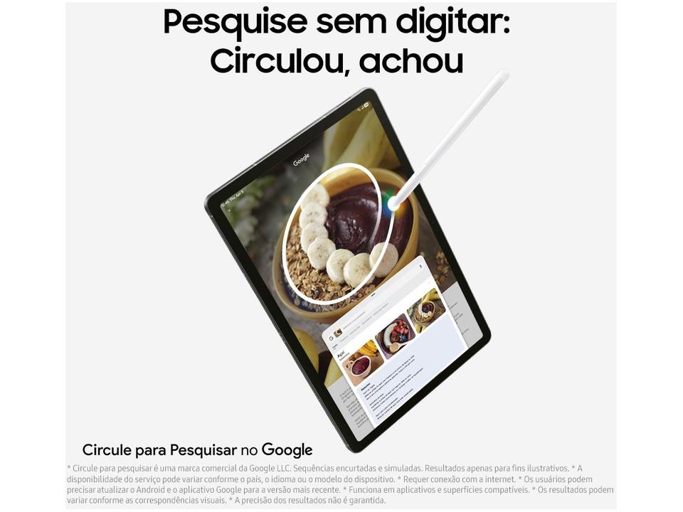 Tablet Samsung Galaxy Tab S10 FE com Capa e Caneta S Pen 8GB RAM 128GB 10,9" Android 15 Exynos 1580 Wi-Fi - 6