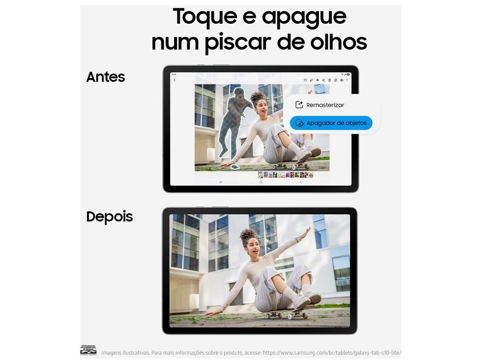Tablet Samsung Galaxy Tab S10 Lite com Caneta e Capa 6GB RAM 128GB 10.9" Android Exynos 1380 Wi-Fi - 6