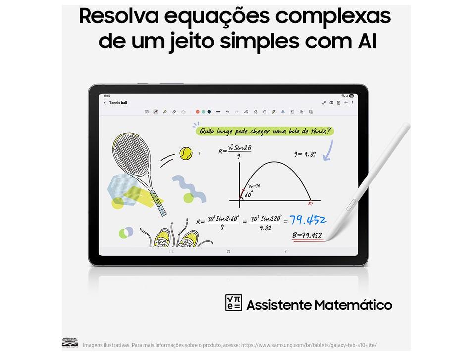 Tablet Samsung Galaxy Tab S10 Lite com Caneta e Capa 6GB RAM 128GB 10.9" Android Exynos 1380 Wi-Fi - 4