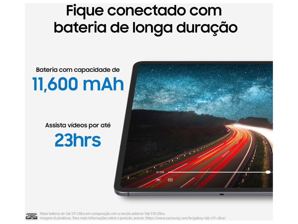 Tablet Samsung Galaxy TAB S11 Ultra com Caneta  S Pen 12GB RAM 512GB 14,6" Android Dimensity 9400+ Wi-Fi - 7