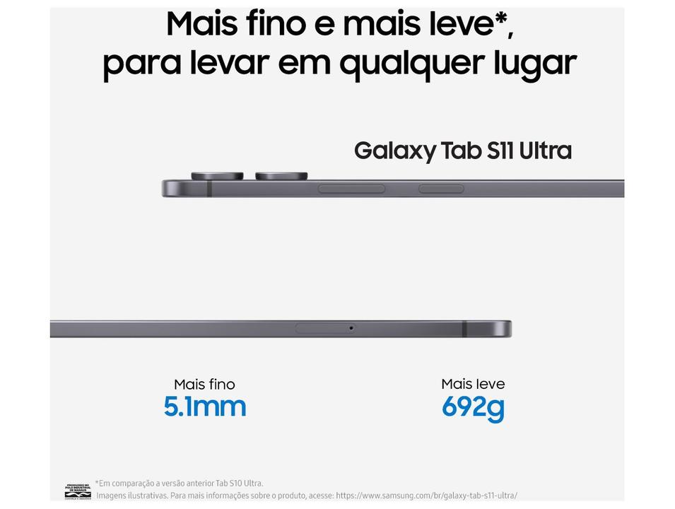 Tablet Samsung Galaxy TAB S11 Ultra com Caneta  S Pen 12GB RAM 512GB 14,6" Android Dimensity 9400+ Wi-Fi - 4