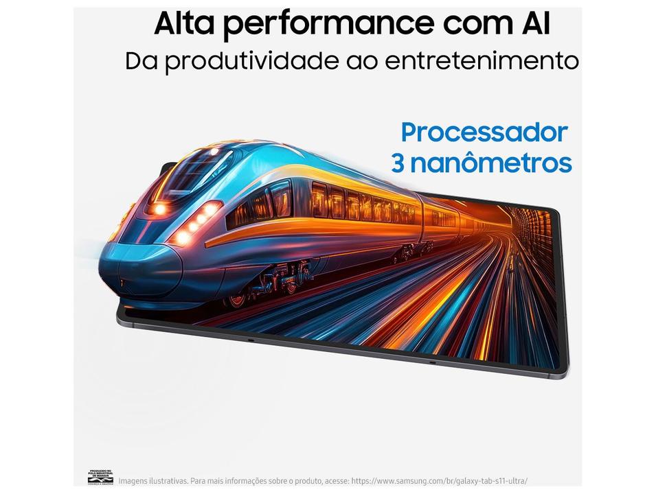 Tablet Samsung Galaxy TAB S11 Ultra com Caneta  S Pen 12GB RAM 512GB 14,6" Android Dimensity 9400+ Wi-Fi - 6