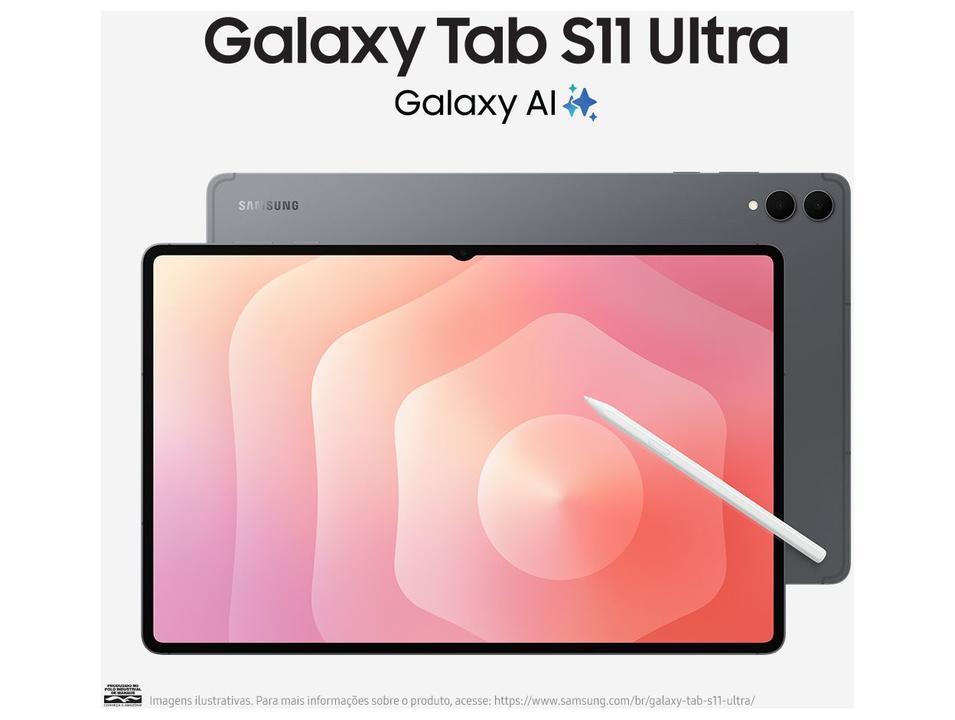Tablet Samsung Galaxy TAB S11 Ultra com Caneta  S Pen 12GB RAM 512GB 14,6" Android Dimensity 9400+ Wi-Fi - 1
