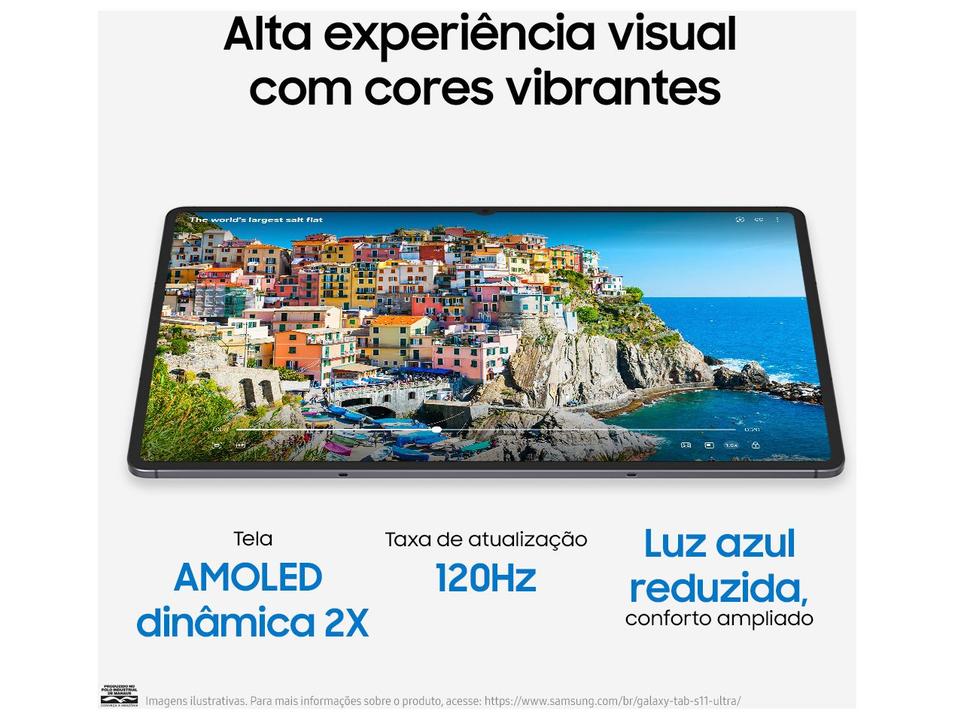Tablet Samsung Galaxy TAB S11 Ultra com Caneta  S Pen 12GB RAM 512GB 14,6" Android Dimensity 9400+ Wi-Fi - 5