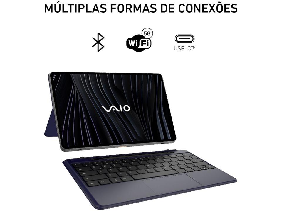 Tablet VAIO TL12 com Capa Teclado e Caneta 8GB RAM 256GB 12,6" AMOLED Android 15 Octa Core Wi-Fi 5G - 10