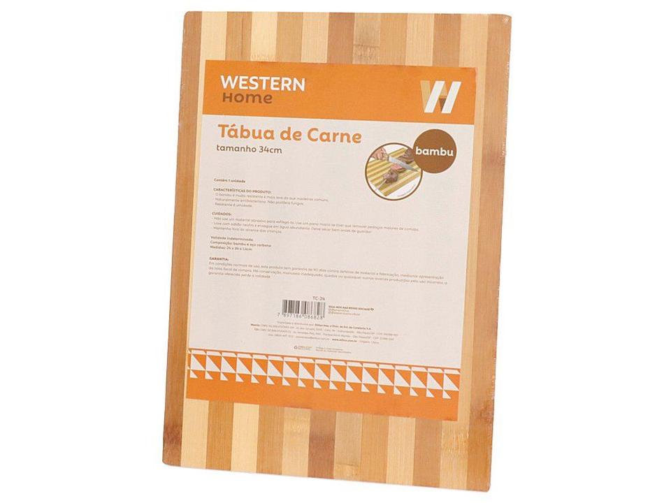 Tábua de Corte de Bambu Retangular Western Home TC-24 - 1