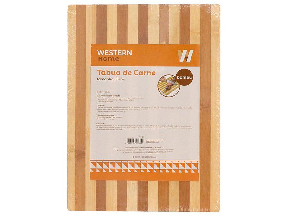 Tábua de Corte de Bambu Retangular Western Home TC-28 - 1