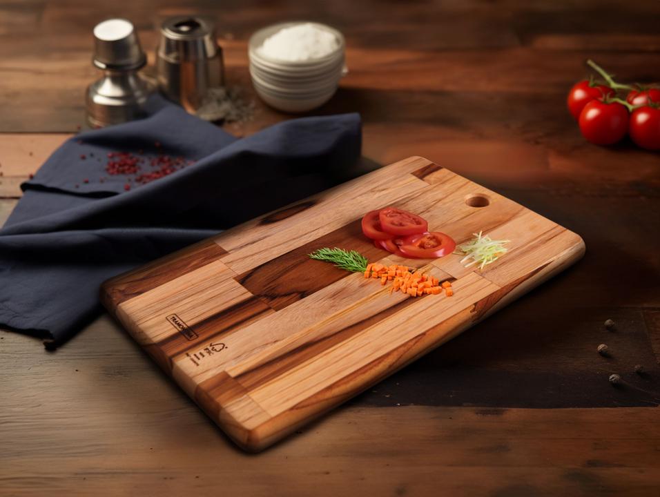 Tábua de Corte de Madeira Retangular Tramontina Kitchen 34x23cm - 1