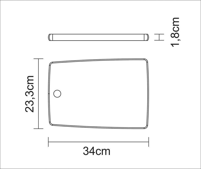 Tábua de Corte de Madeira Retangular Tramontina Kitchen 34x23cm - 2
