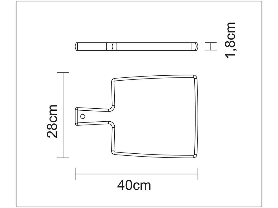 Tábua de Corte de Madeira Retangular Tramontina Kitchen 40x27cm - 3